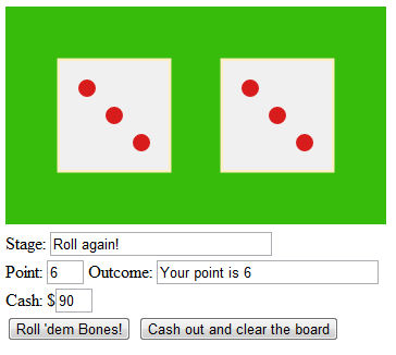 HTML5 Craps